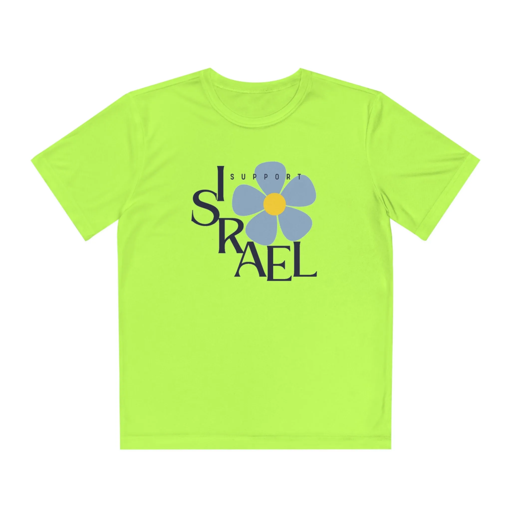 Isa Black Support Israel Flower Youth Competitor Tee