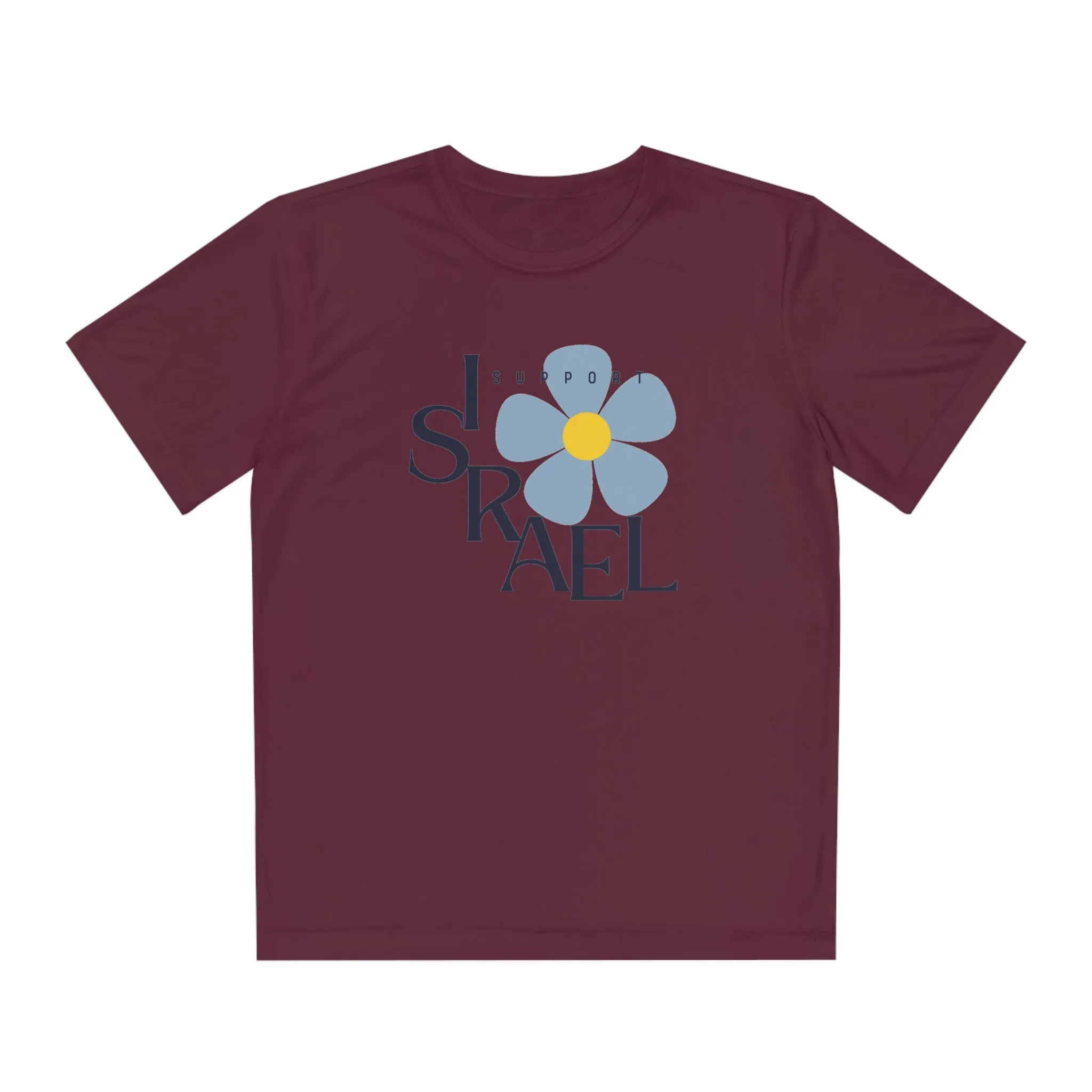 Isa Black Support Israel Flower Youth Competitor Tee