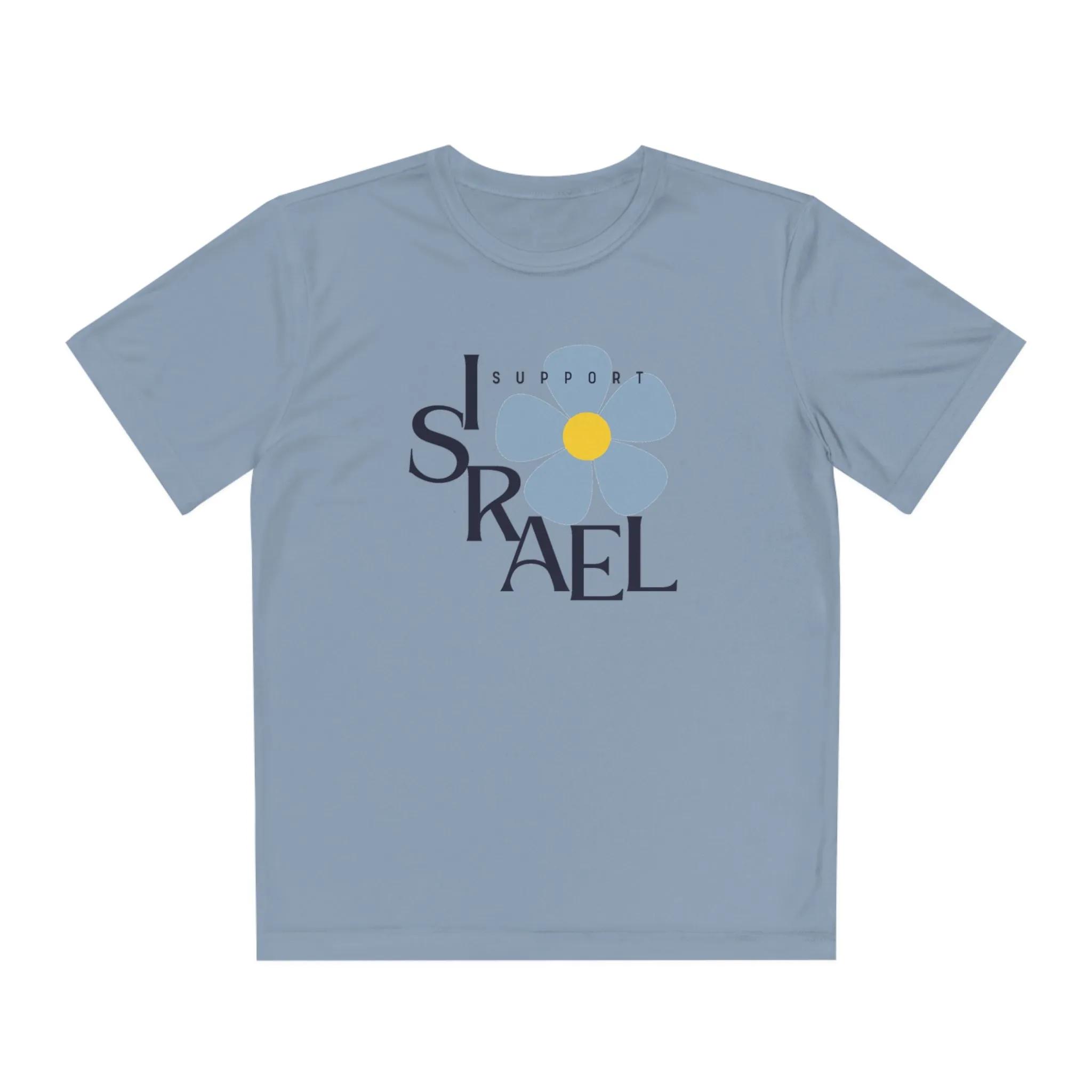 Isa Black Support Israel Flower Youth Competitor Tee