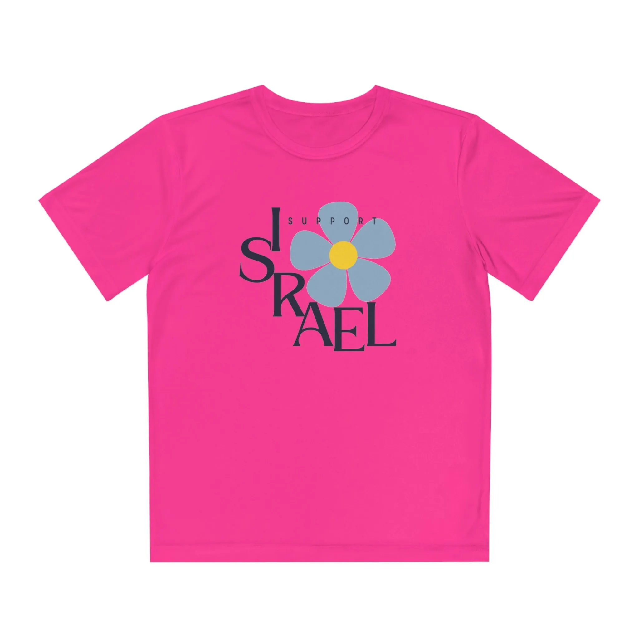 Isa Black Support Israel Flower Youth Competitor Tee