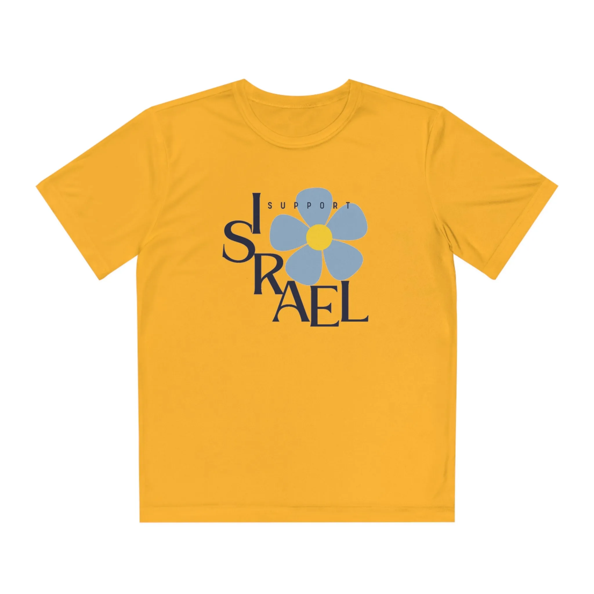 Isa Black Support Israel Flower Youth Competitor Tee