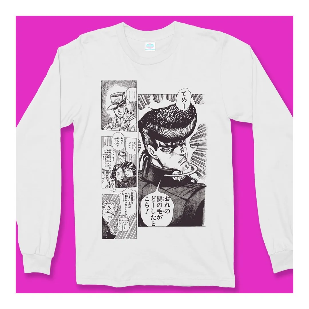 j0j0 manga sketch cotton long sleeve t