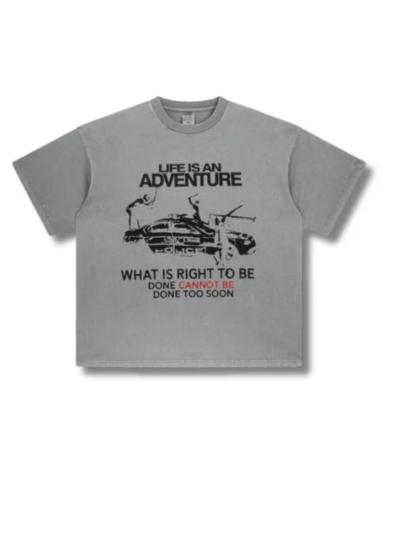 Jaden - Comfortable Oversized Adventure Graphic T-shirt