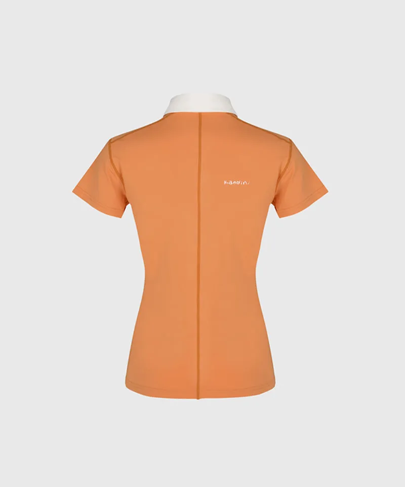 KANDINI EdgeLine Short Sleeve Polo - Orange