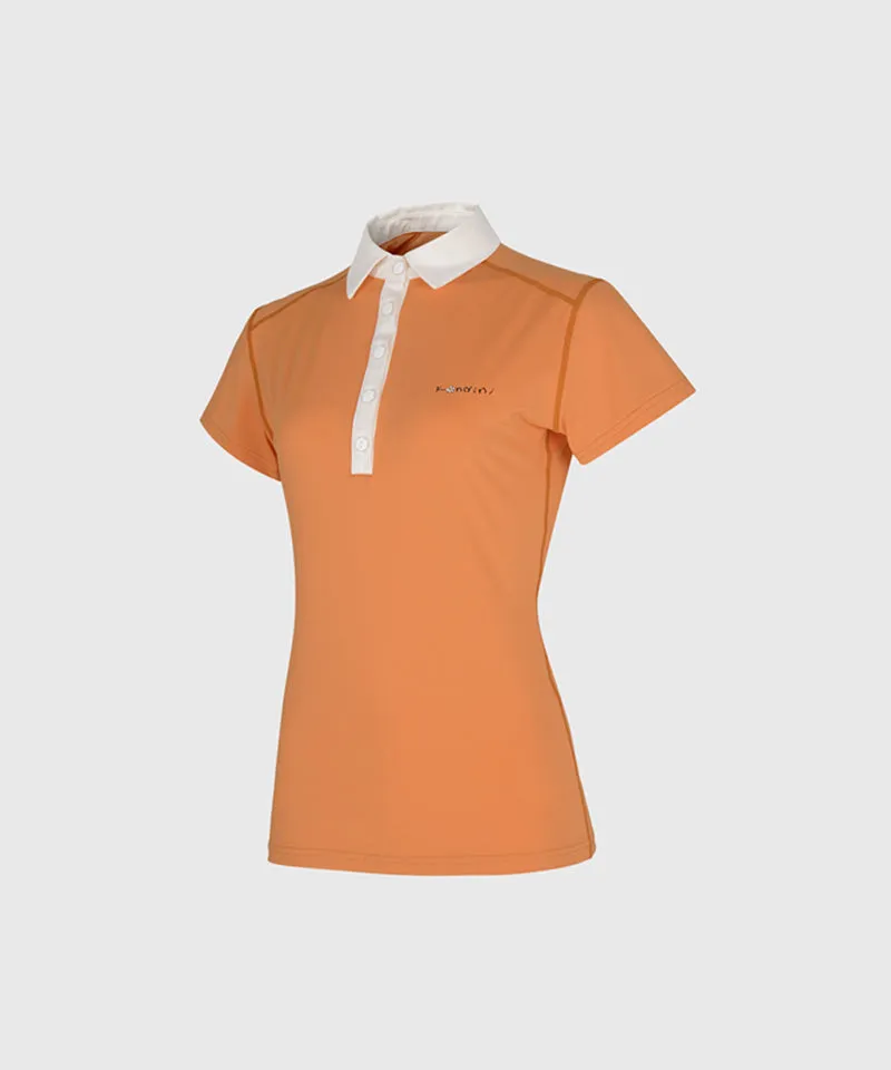 KANDINI EdgeLine Short Sleeve Polo - Orange