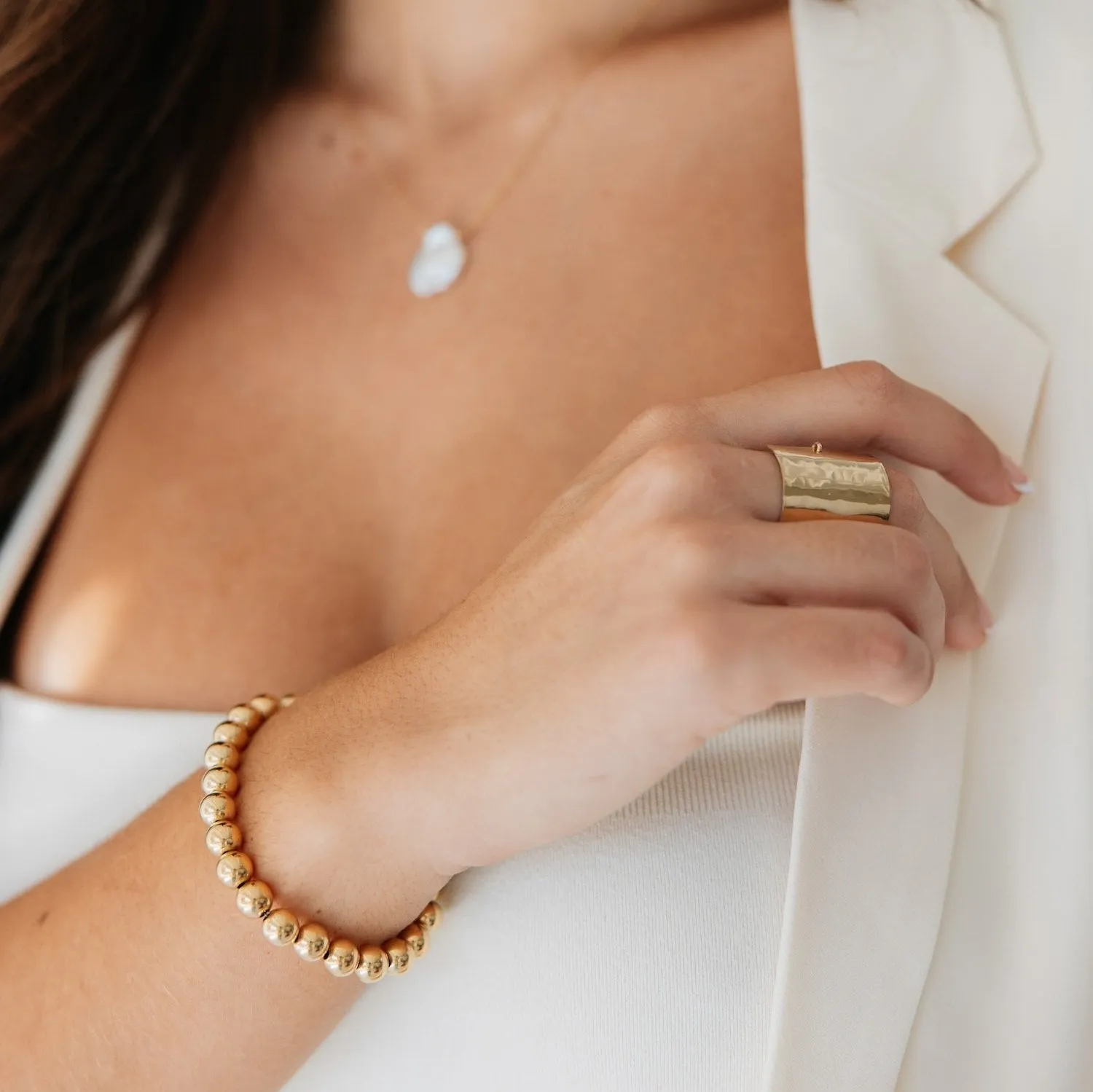 Khara Ball Beaded Stretch Bracelet