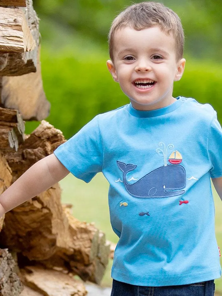 KITE Organic - Whale of a Time Blue T-Shirt