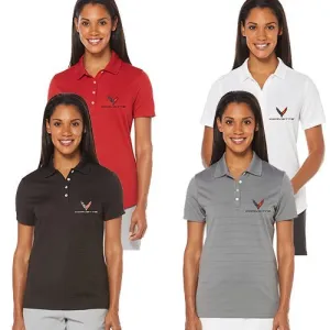 Ladies Corvette C8 Callaway Dry Core Polo - 4 Colors!