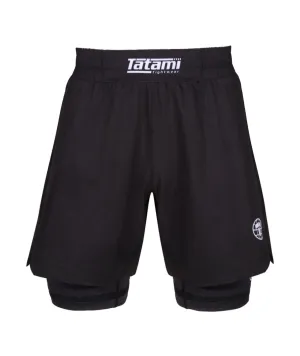Ladies Dual Layer Grappling Shorts - Black