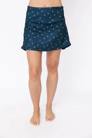 Ladies Lightweight Skort - Hummingbird Ditsy Onyx/White