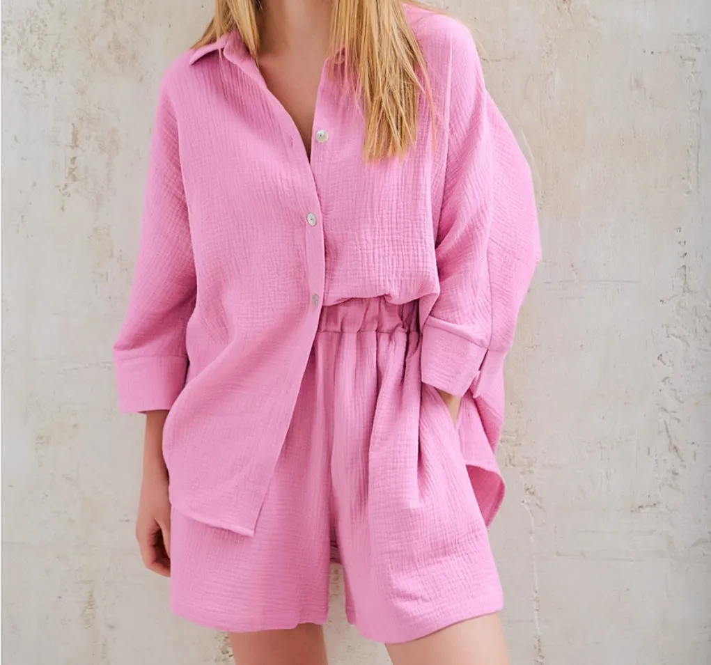 Lauren™ - Effortless Button-Up Lounge Set