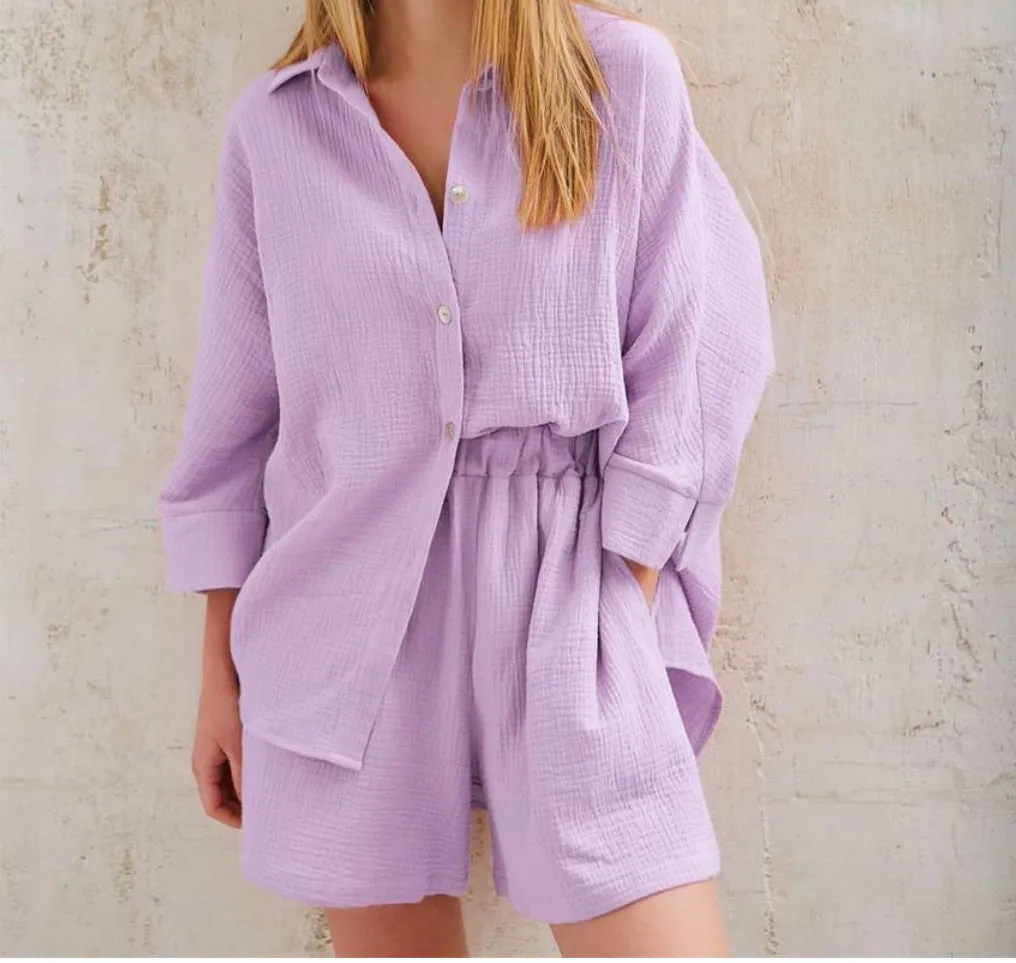 Lauren™ - Effortless Button-Up Lounge Set