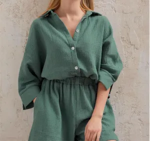 Lauren™ - Effortless Button-Up Lounge Set
