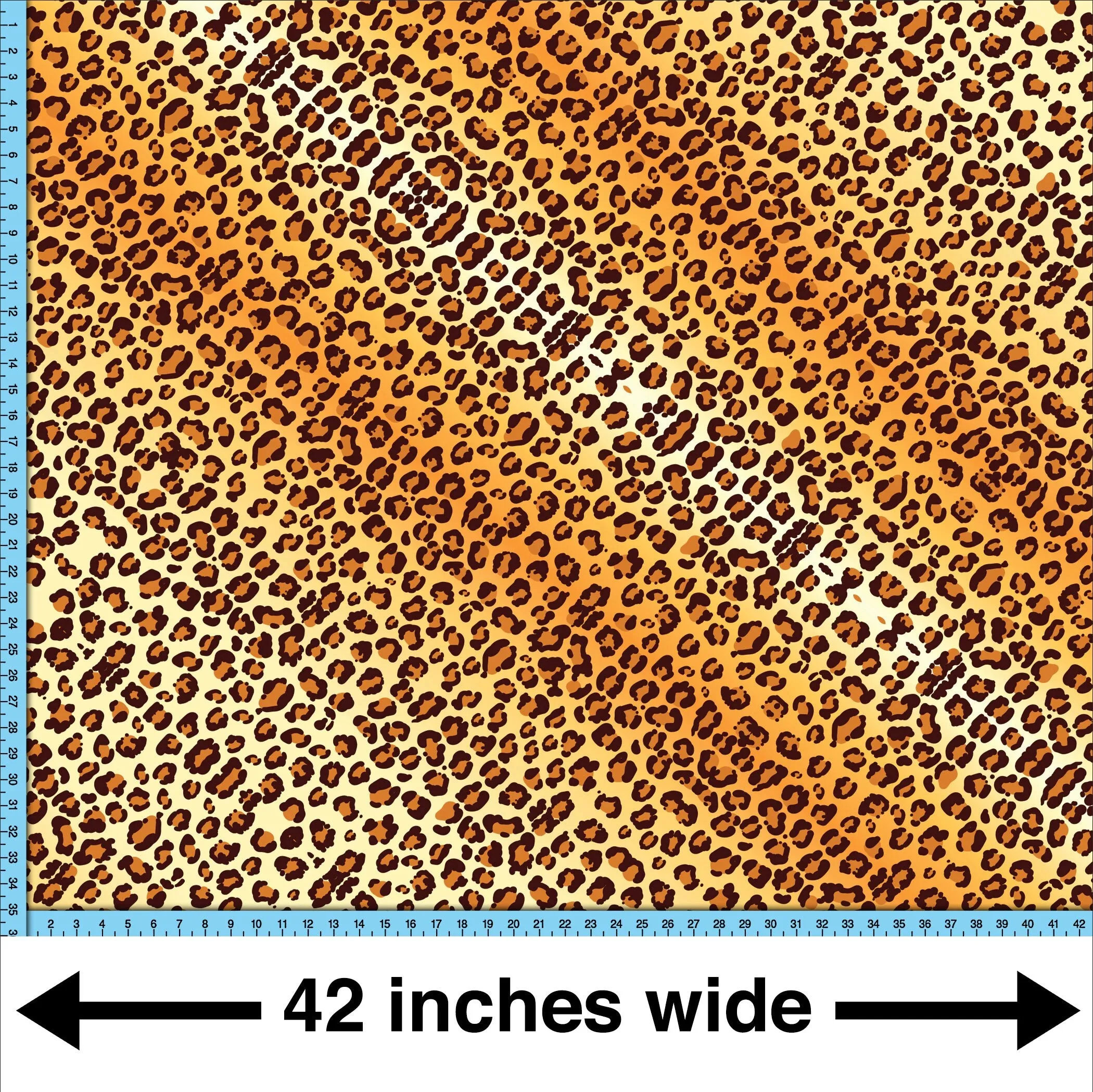 Leopard Print Fabric By the Yard, Animal Fur Skin Print Fabric