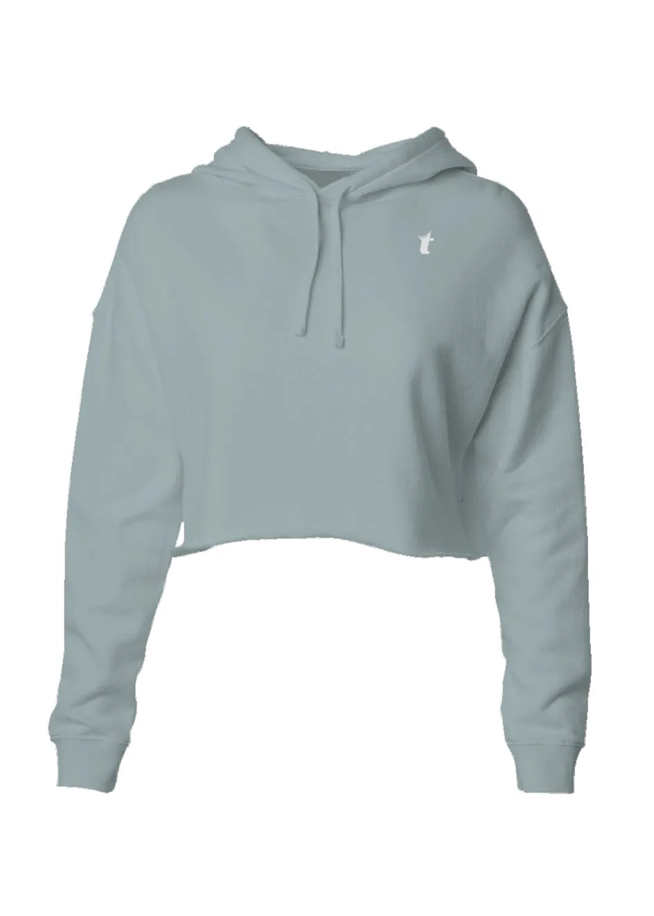 Lightweight Crop Hoodie- sage