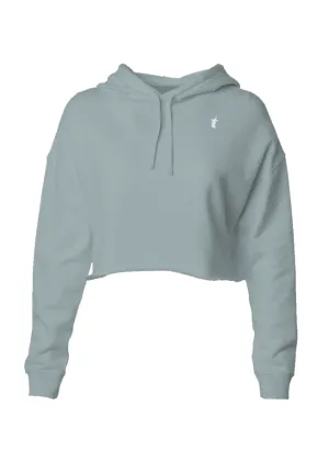 Lightweight Crop Hoodie- sage