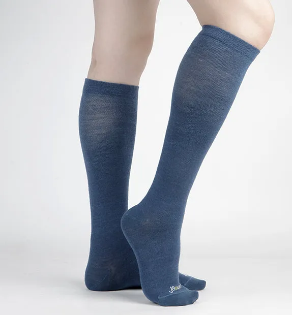 Lightweight Merino Wool Everyday Compression Socks (15-20mmHg) - Solids - 6 Pack