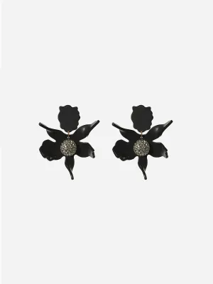 lily earrings - black