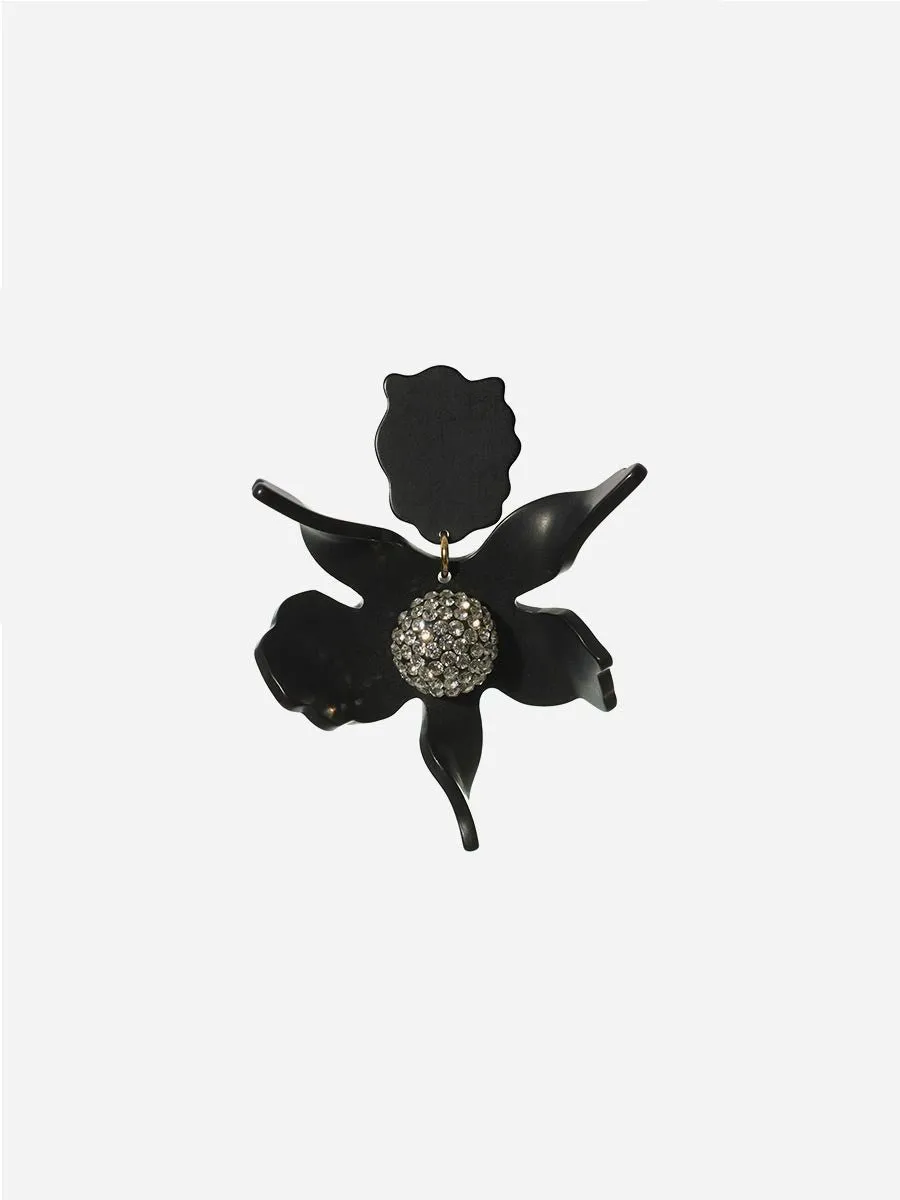 lily earrings - black