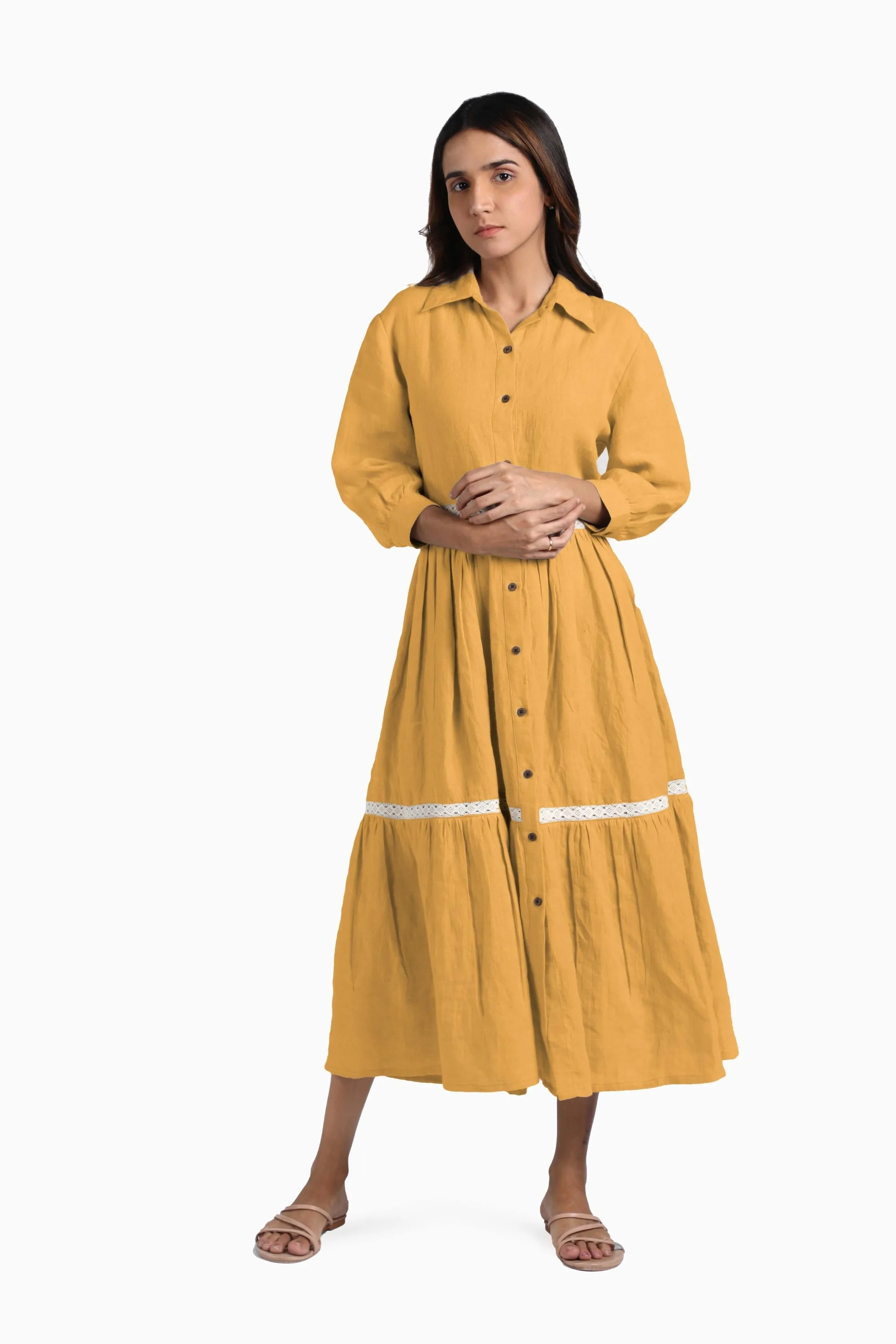 Linen Ariel Maxi Dress-Misty Lilac