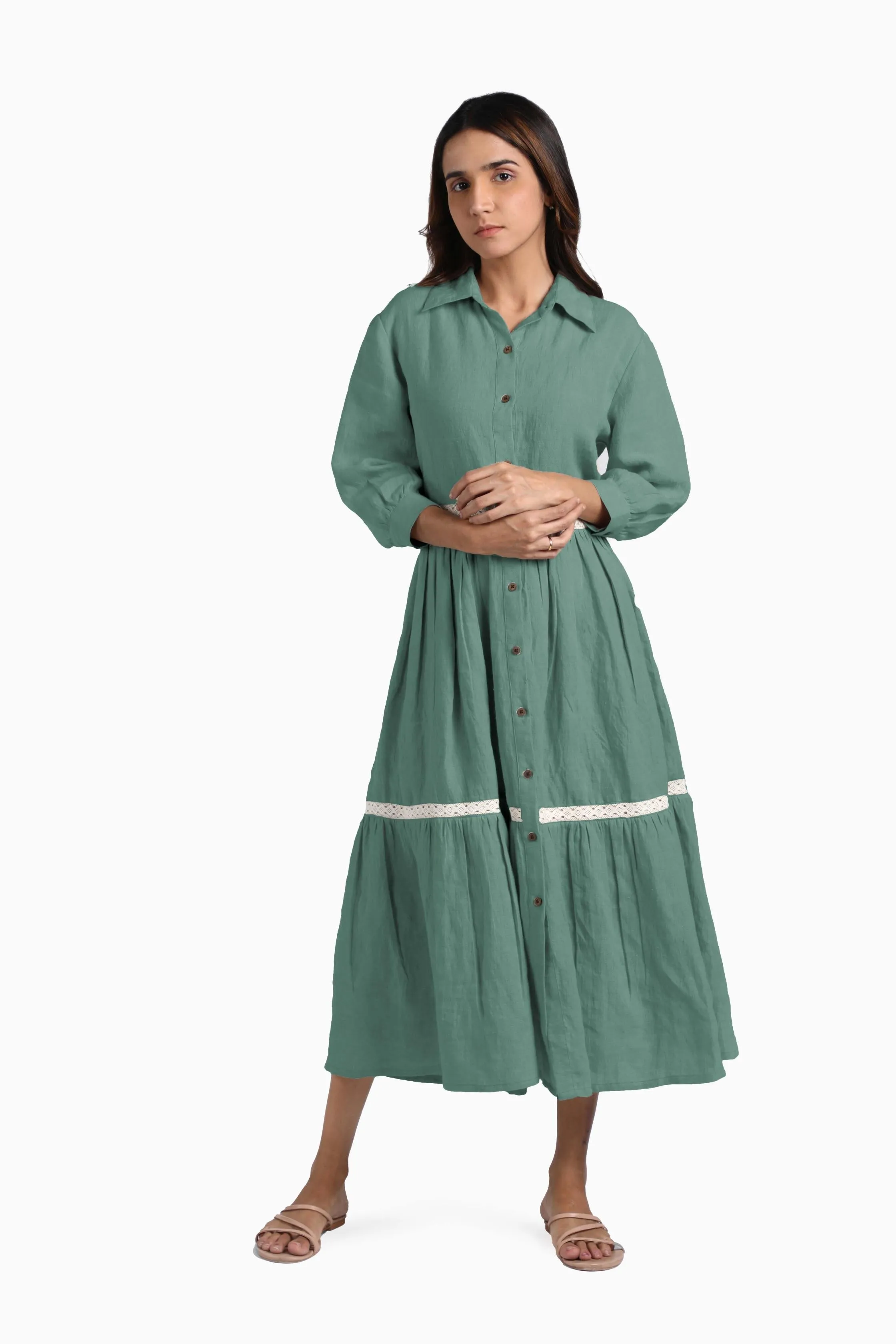 Linen Ariel Maxi Dress-Misty Lilac