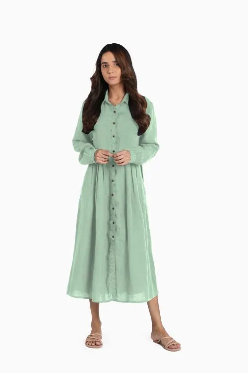 Linen Skylah Maxi Dress-Muted Mocha