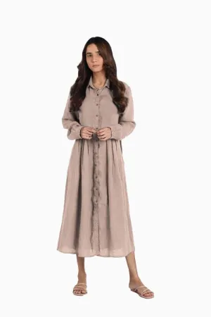 Linen Skylah Maxi Dress-Muted Mocha