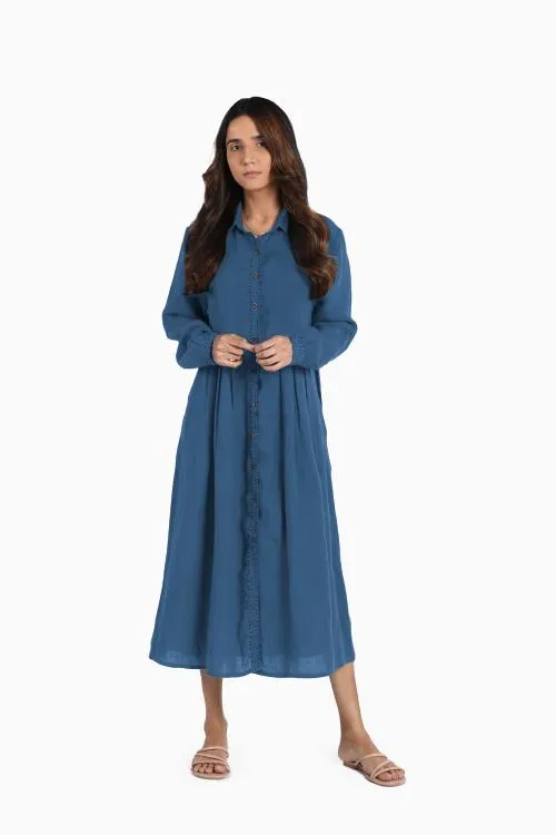 Linen Skylah Maxi Dress-Petal Pink