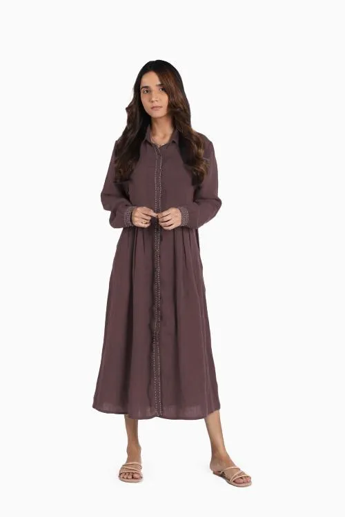 Linen Skylah Maxi Dress-Petal Pink