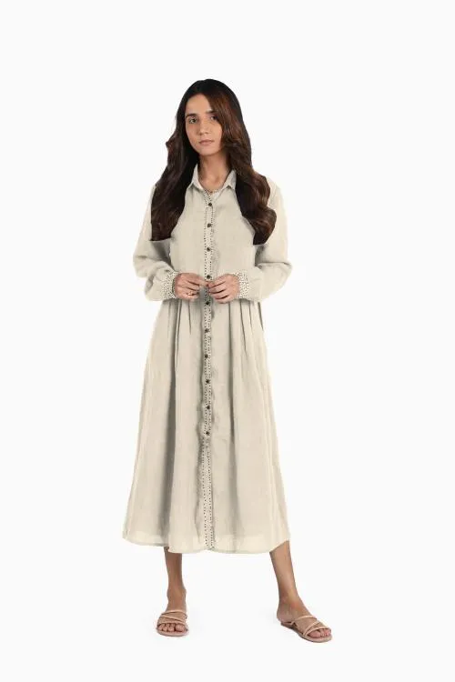 Linen Skylah Maxi Dress-Petal Pink