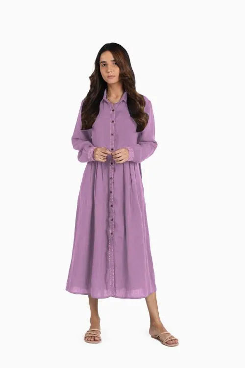 Linen Skylah Maxi Dress-Petal Pink