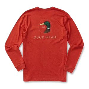 Logo Long Sleeve T-Shirt - Red Ochre Heather