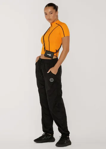 Lorna Jane Climber Short Sleeve Active Zip Top - Pumpkin
