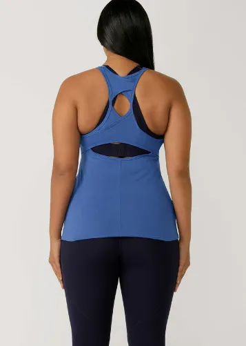 Lorna Jane Cross Trainer Active Tank - Azure Blue