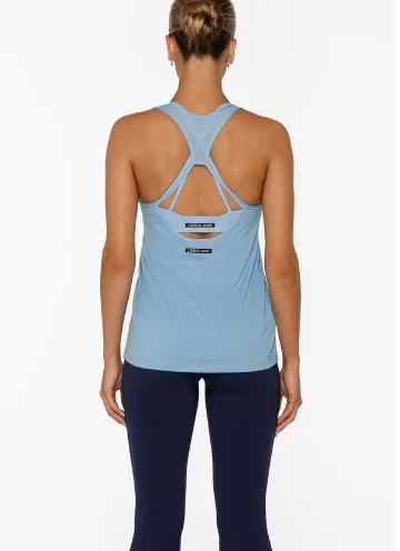 Lorna Jane Grab And Go Active Mesh Tank - Moontide