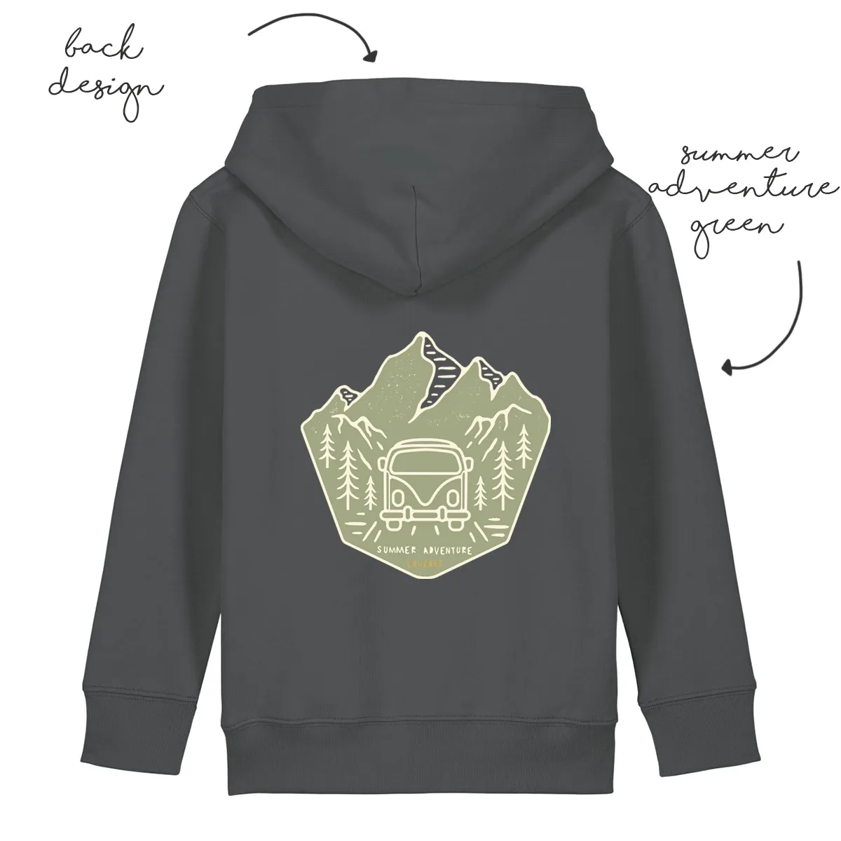 LoveBee Hoodie | Summer Adventure | Dark Grey