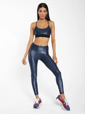 Lustrous Infinity High Rise Legging - Midnight Blue