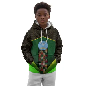 Mali Map Kid Hoodie Vulture in Gliding Flight - African Patterns Design TS04