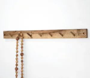 Mango Wood 7 Peg Wall Rack