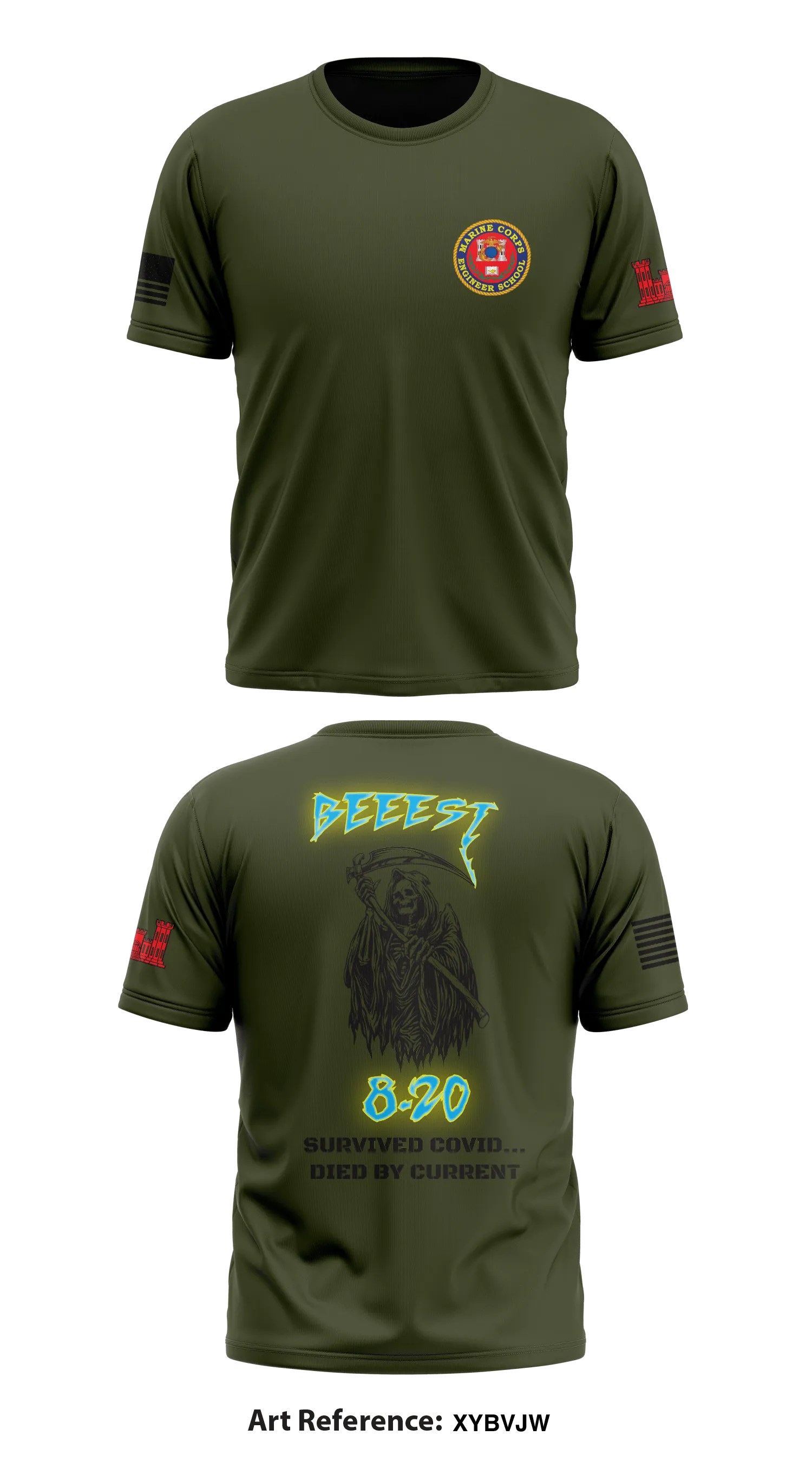 Marine Corps Engineer School Store 1 Core Men's SS Performance Tee - XyBVJw