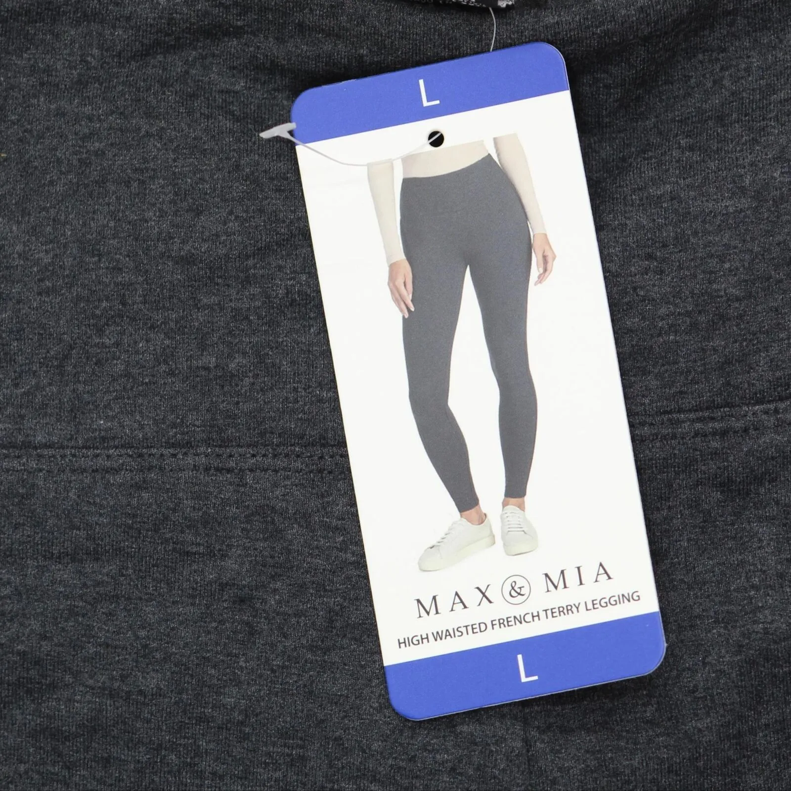 Max & Mia Womens High Waist French Terry Leggings 1404788