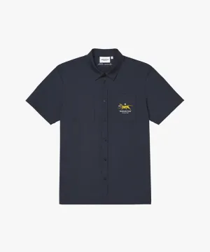 MCC Air Through Full Open Polo Shirt -  Dark Navy