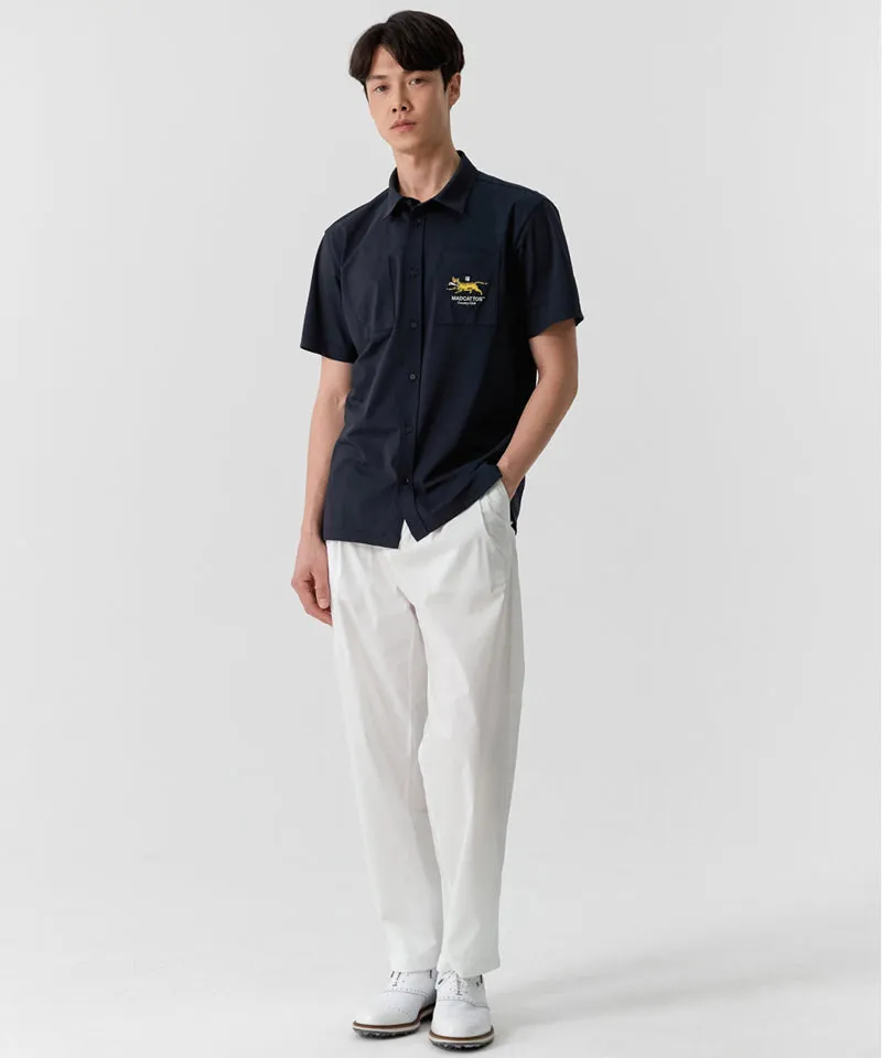 MCC Air Through Full Open Polo Shirt -  Dark Navy