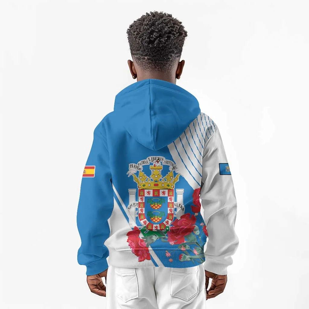 Melilla Spain Kid Hoodie Coat Of Arms With Map LT15