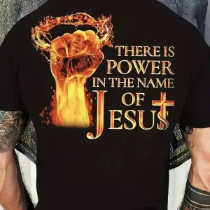 Men Tee T-shirt Jesus Christ Back Printing