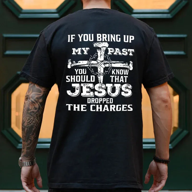 Men Tee T-shirt Jesus Christ Back Printing