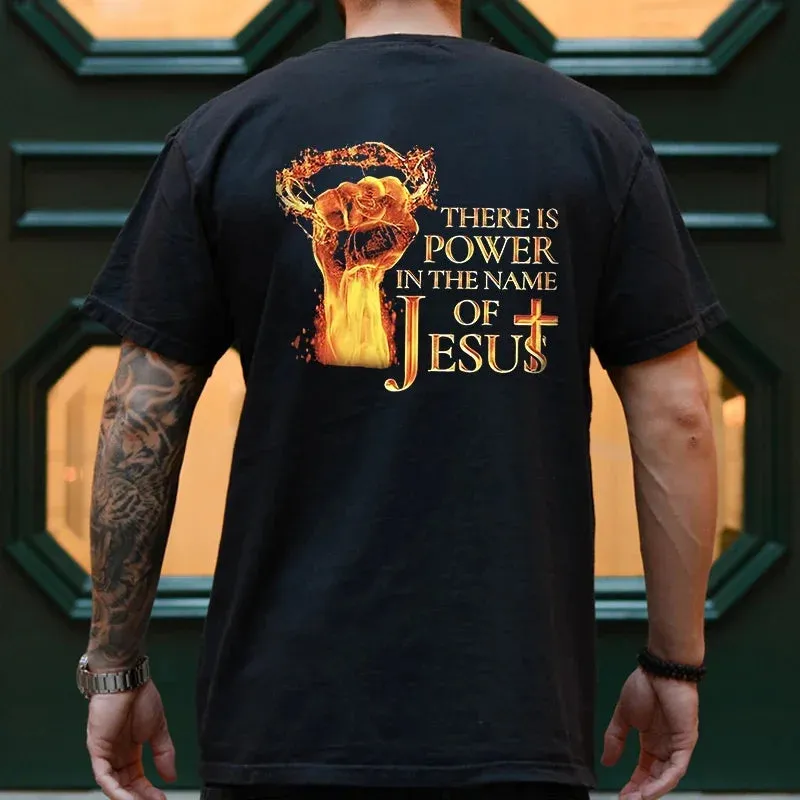 Men Tee T-shirt Jesus Christ Back Printing