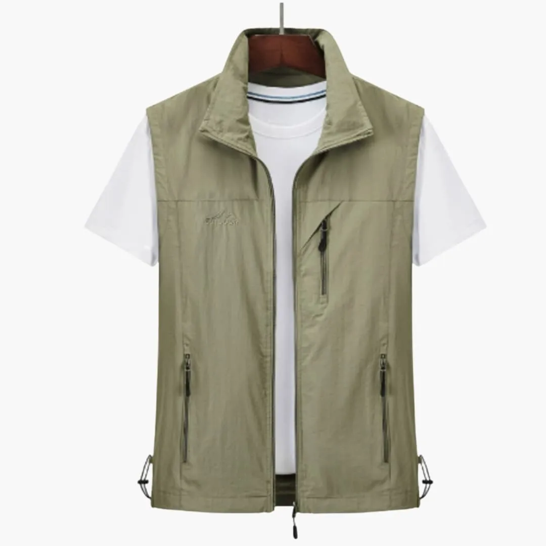 Men's Sleeveless Outdoor Vest - Lightweight Windproof Gilet