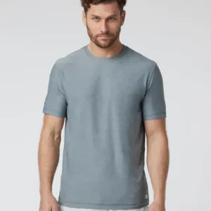 MEN'S STRATO TECH TEE - DUSTY BLUE HEATHER