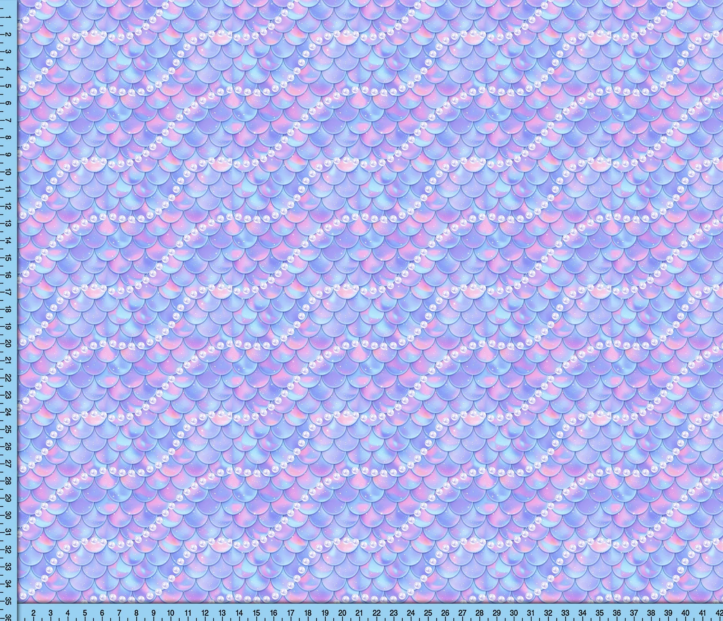 Mermaid Scales Pink Pearls Fabric By the Yard, Printed fabric pattern on quality polyester fabrics